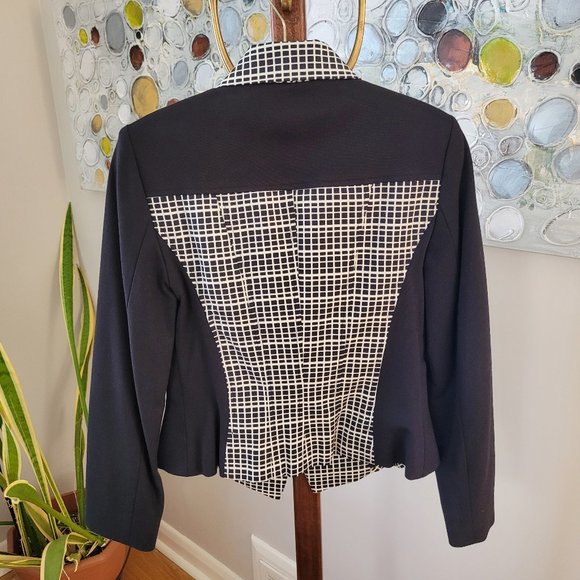Freda's Black and White Check Print Jacket US 8 - Picture 9 of 10